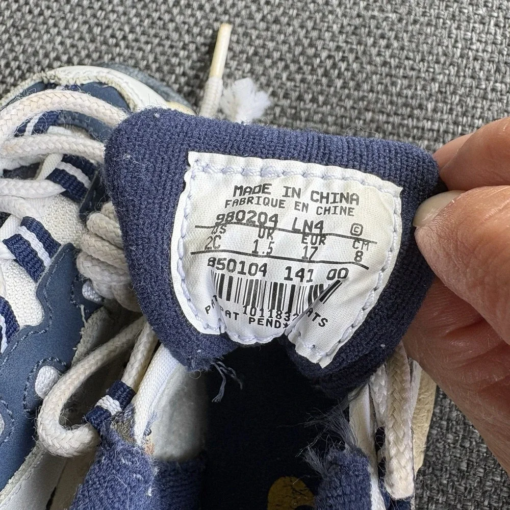 Vintage 1998 Nike Air Windtrailia Baby Toddler Shoes 2C Navy White 850104-141